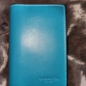 Coach Teal Leather Cardholder